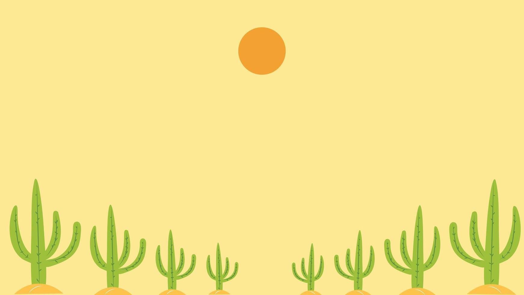 Summer background with cactus vector