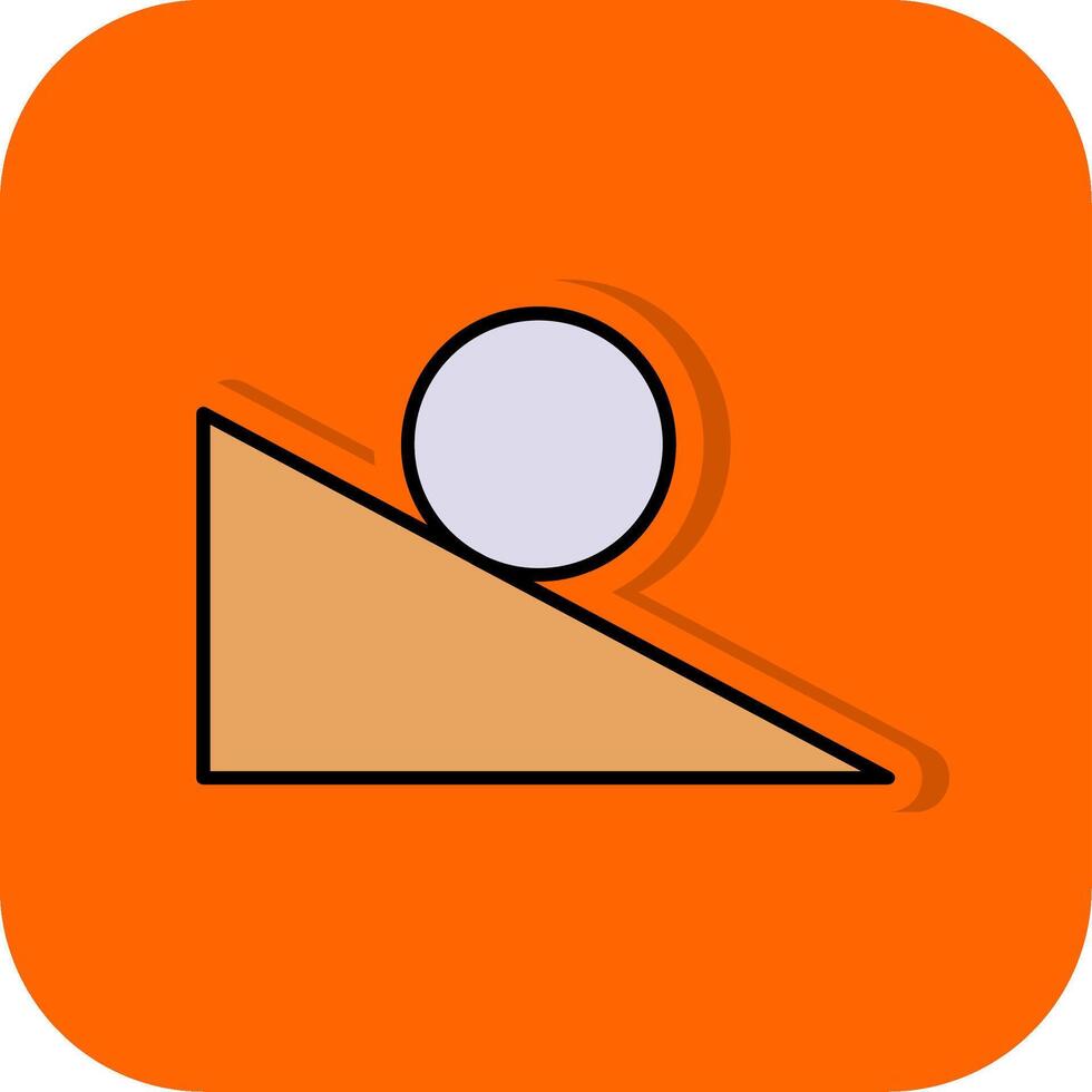 Ramp Filled Orange background Icon vector