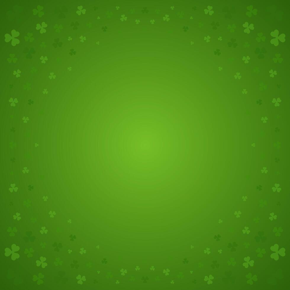Saint Patrick's Day green clover shamrock abstract background copy space design template vector