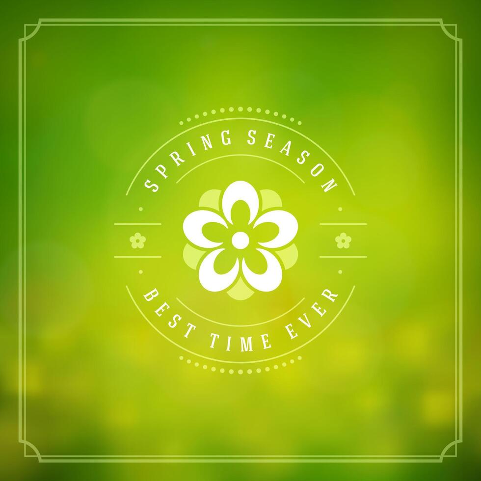 Spring Typographic Greeting Card or Poster Design vector