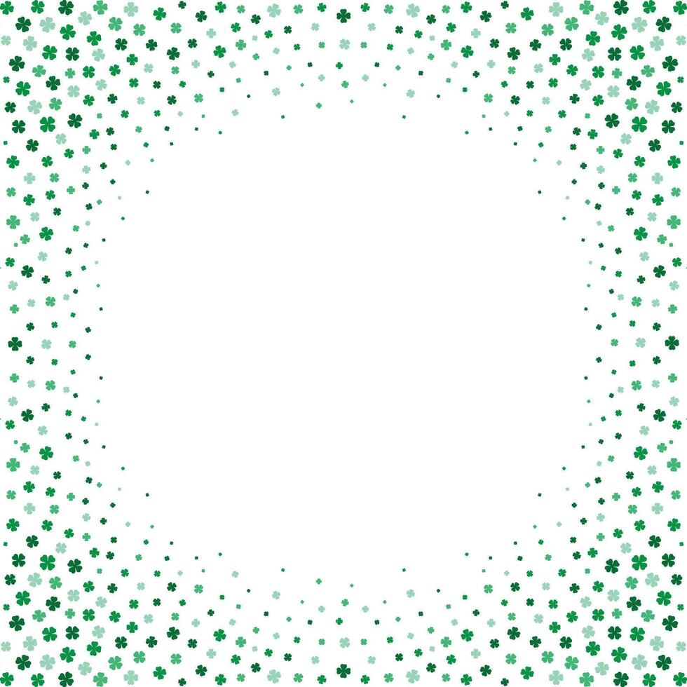 Saint Patrick's Day green clover background template Irish lucky leaves illustration vector