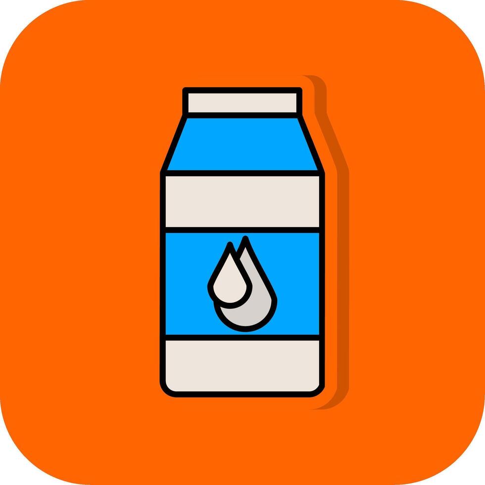 Leche lleno naranja antecedentes icono vector