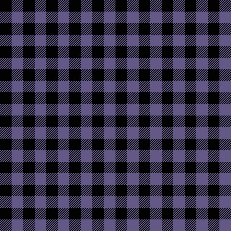 Seamless Repeating Purple And Black Buffalo Plaid Pattern vector