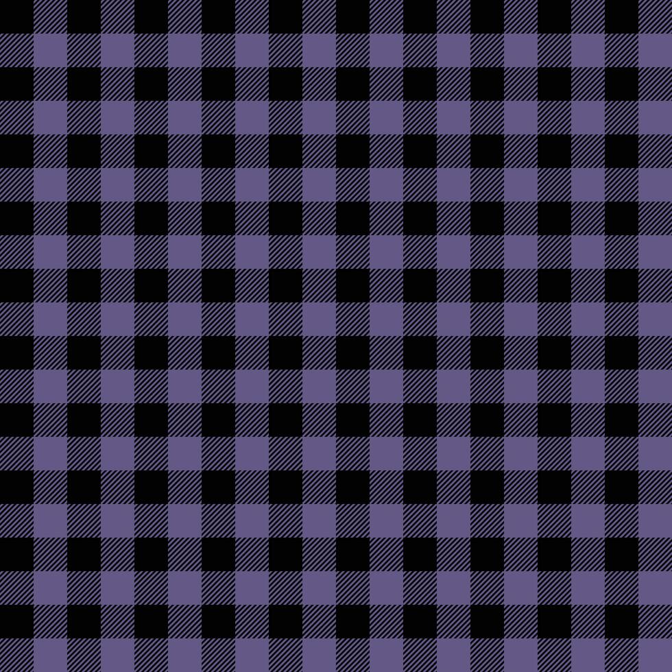 Seamless Repeating Purple And Black Buffalo Plaid Pattern vector