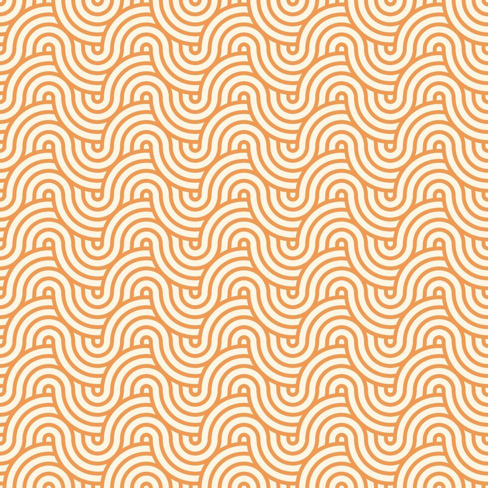 Orange Seamless geometric circles pattern vector