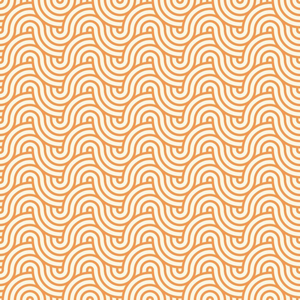 Orange Seamless geometric circles pattern vector