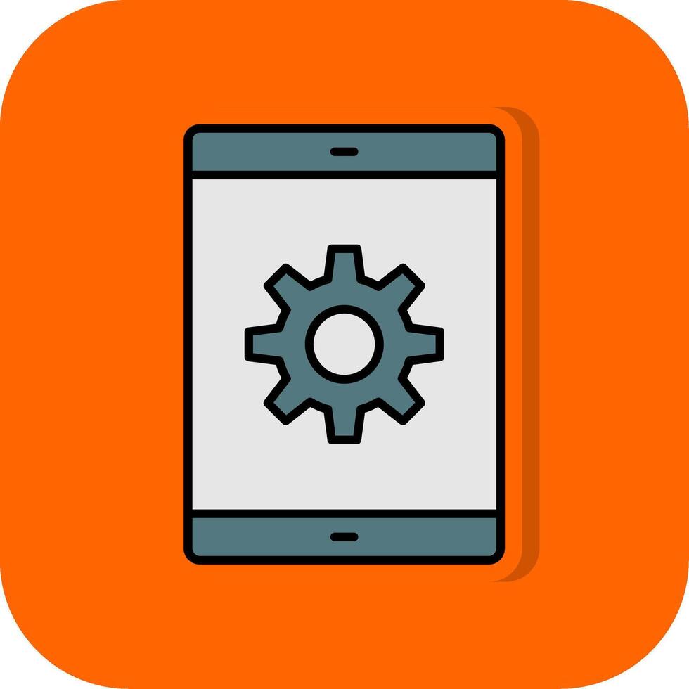 Technology Filled Orange background Icon vector