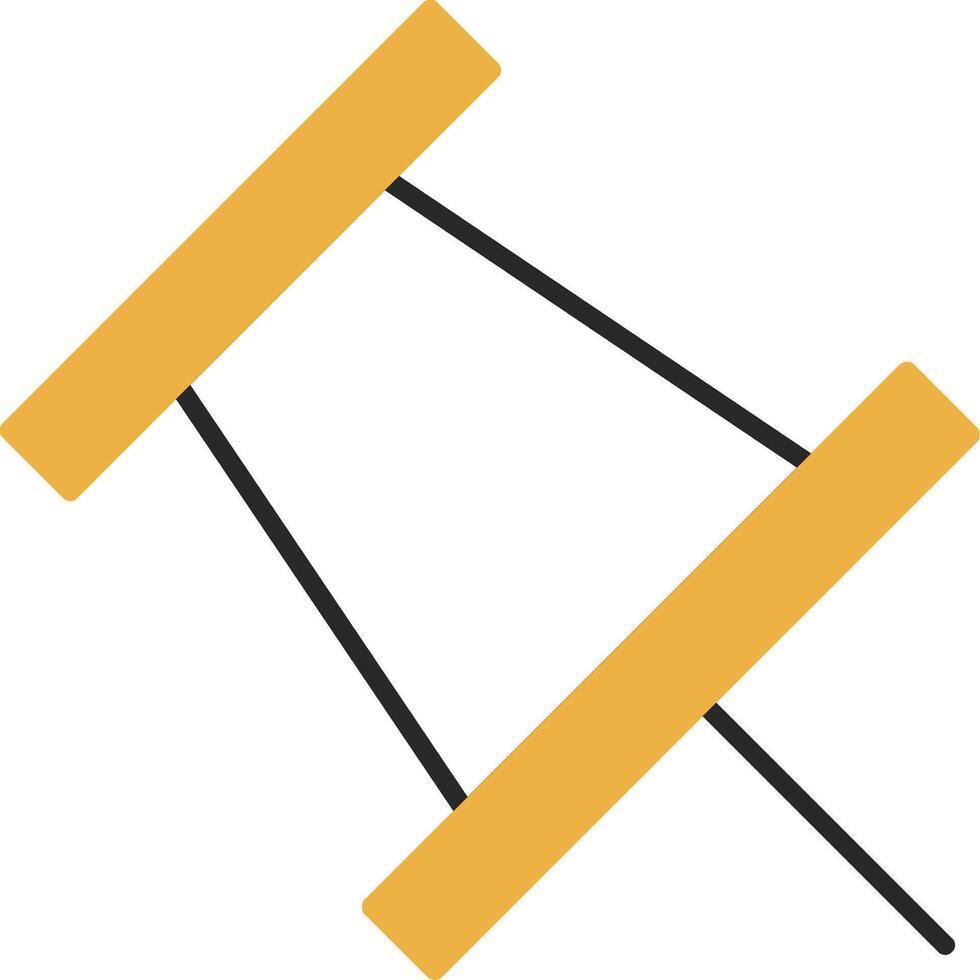 Push Pin Skined Filled Icon vector