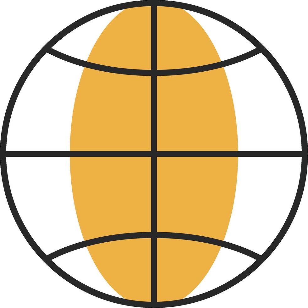Worldwide Skined Filled Icon vector