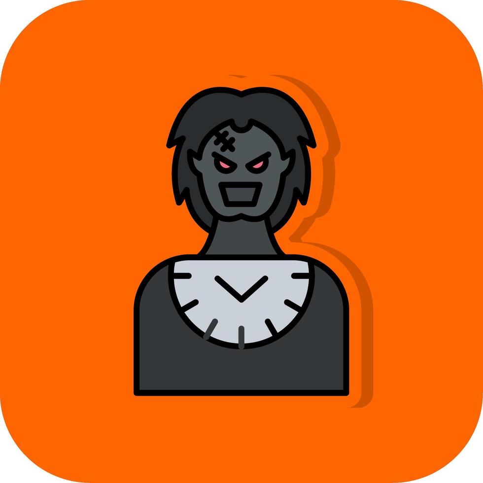 Baron Filled Orange background Icon vector
