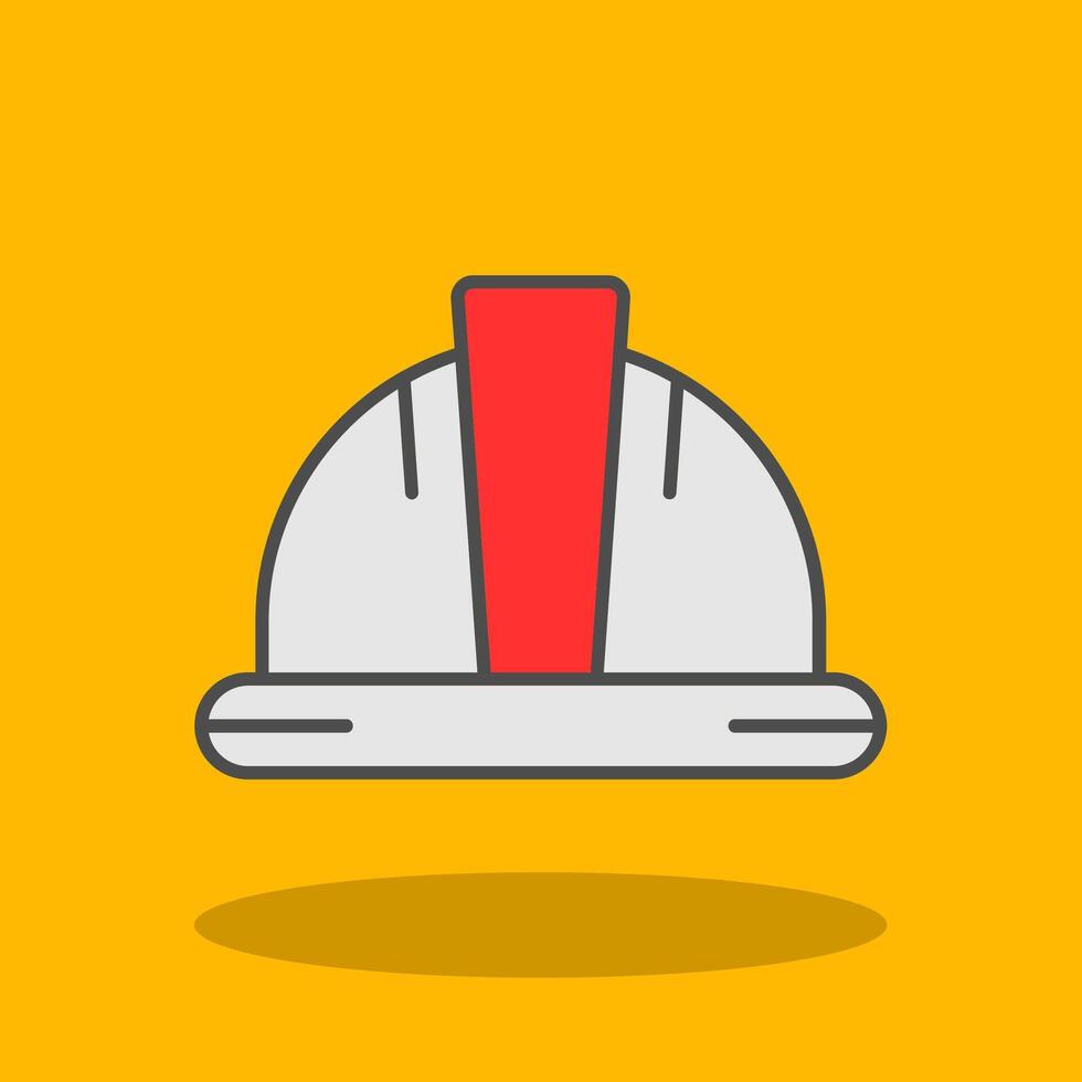 Helmet Filled Shadow Icon vector
