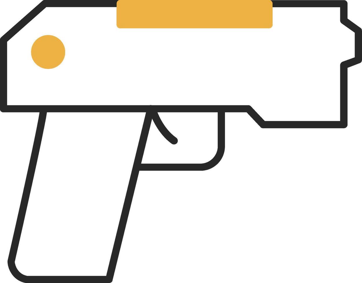 Pistol Skined Filled Icon vector