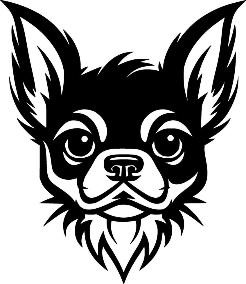 Chihuahua, Black and White illustration vector