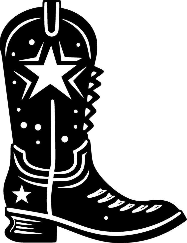 Cowboy Boot - High Quality Logo - illustration ideal for T-shirt graphic vector