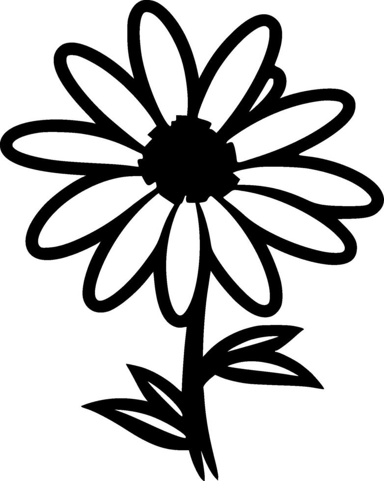 margarita, negro y blanco ilustración vector