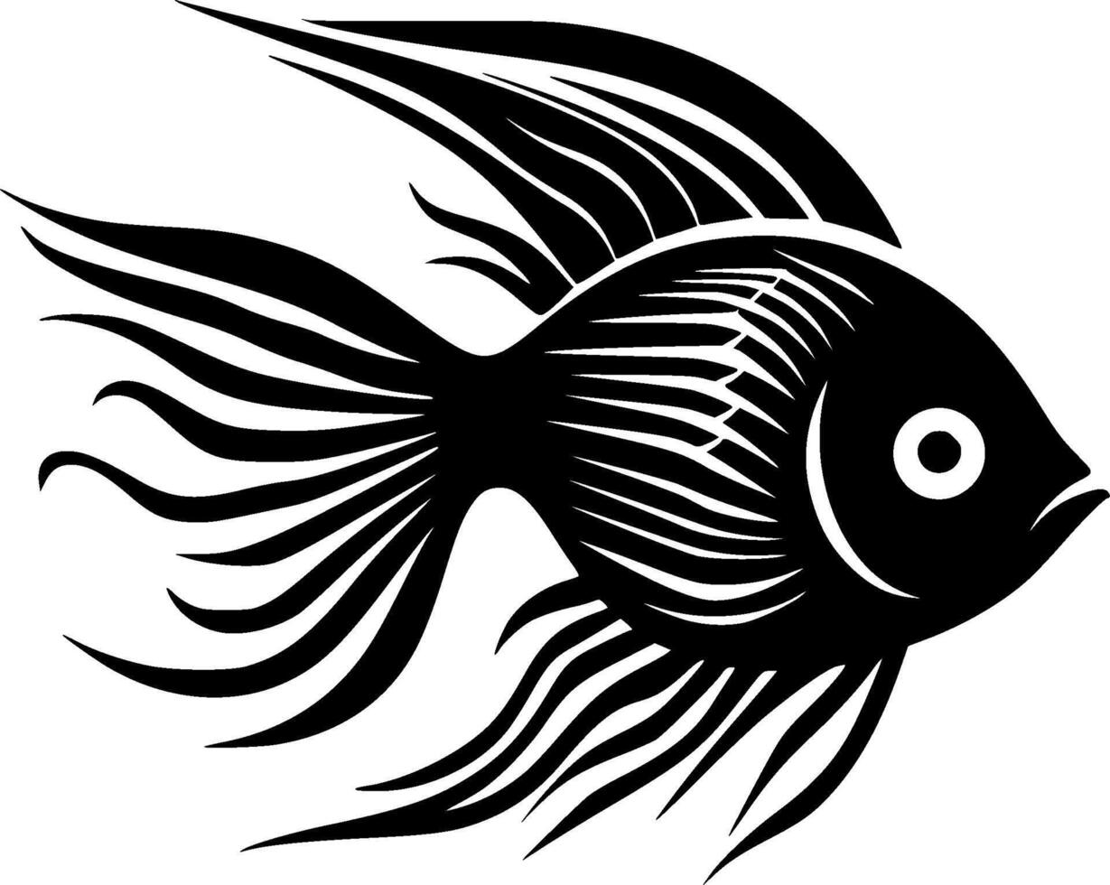 Angelfish - High Quality Logo - illustration ideal for T-shirt graphic vector