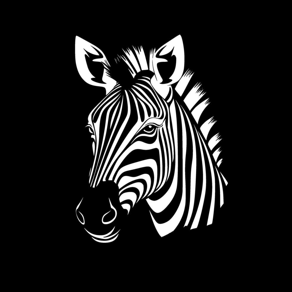 Zebra Baby, Minimalist and Simple Silhouette - illustration vector