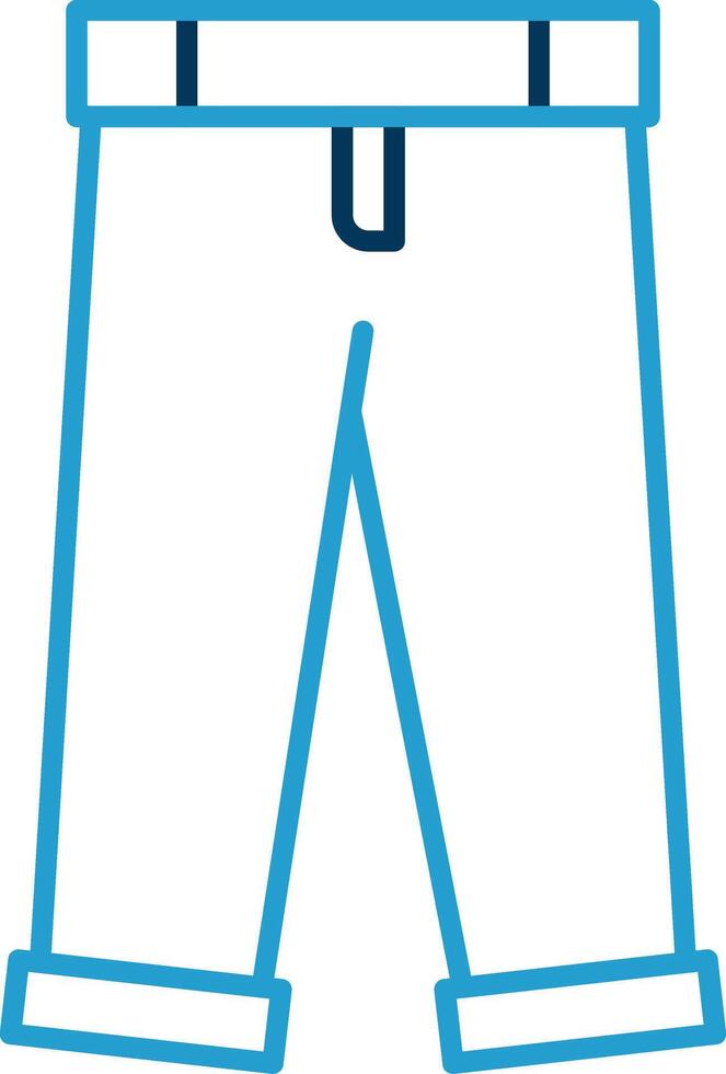 Pants Line Blue Two Color Icon vector