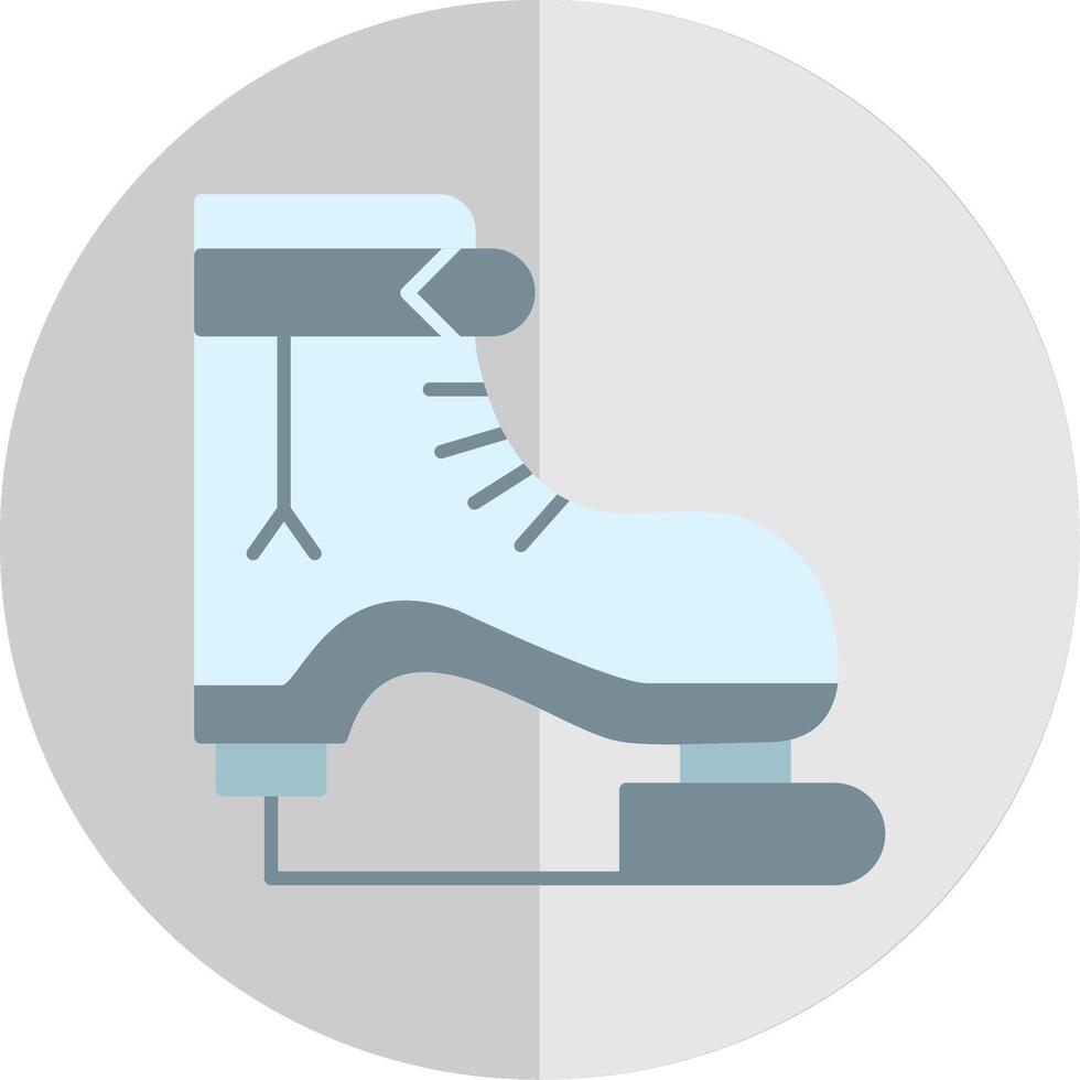 Ice Skate Flat Scale Icon vector