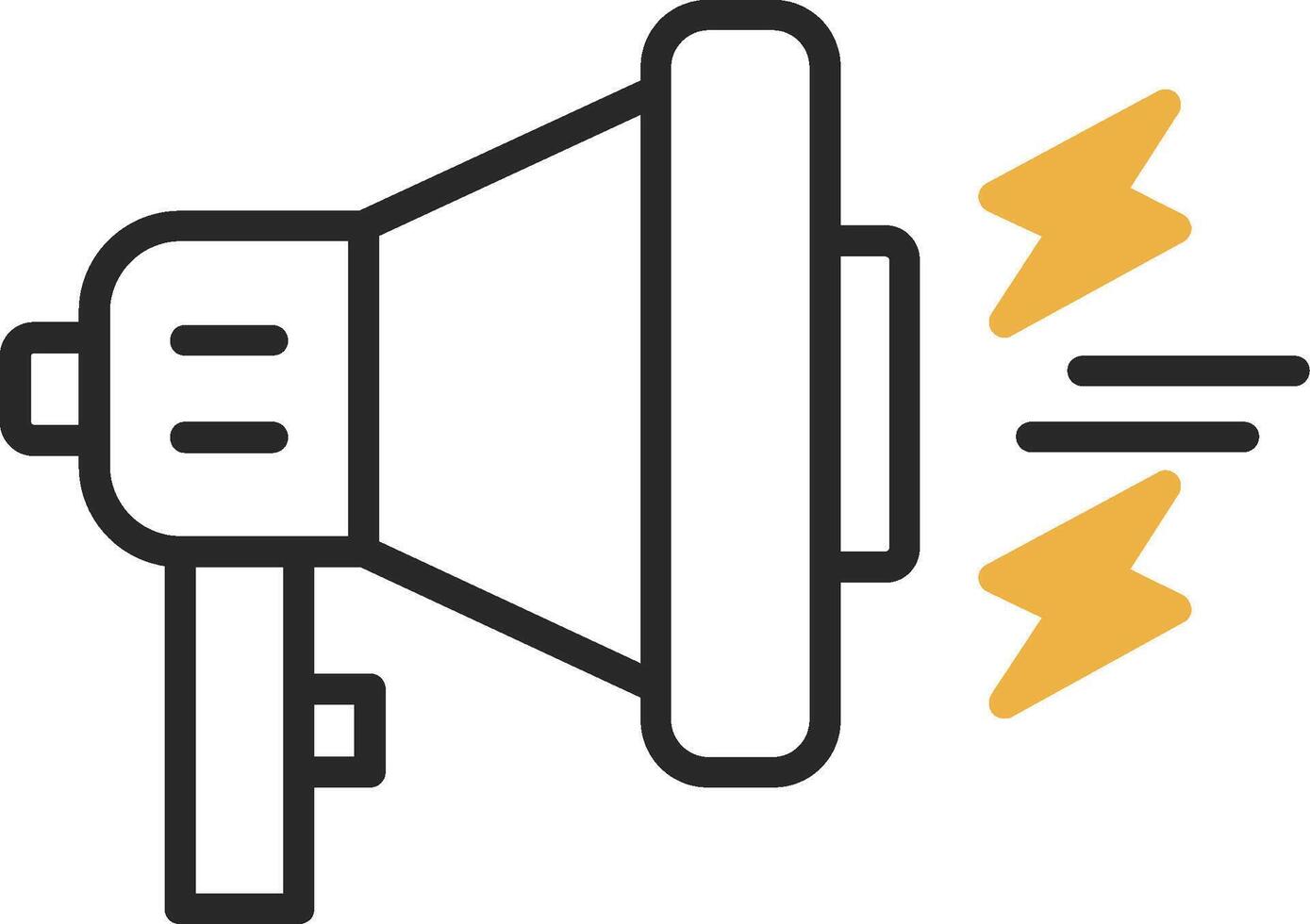 Megaphone Skined Filled Icon vector