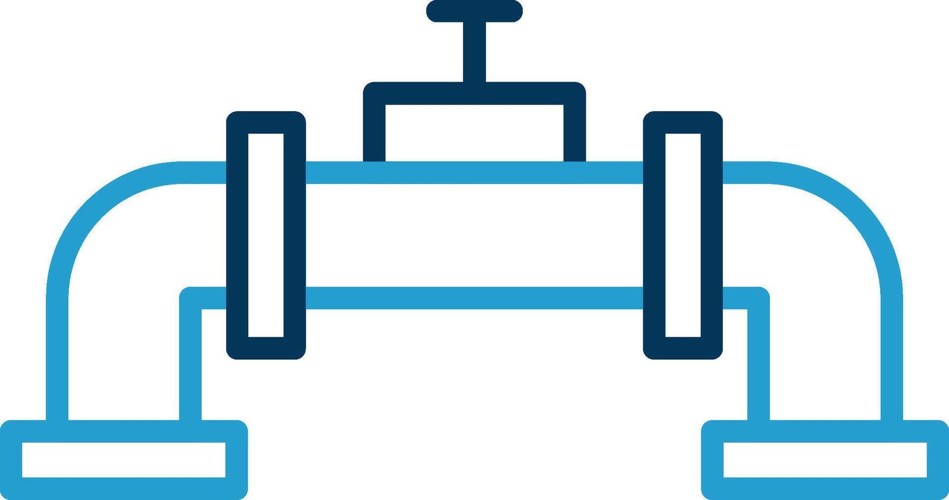 Pipe Line Blue Two Color Icon vector