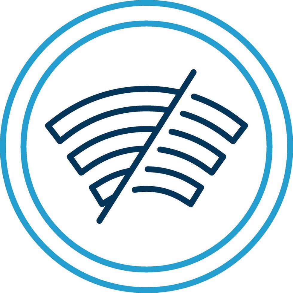 Disconnected Line Blue Two Color Icon vector