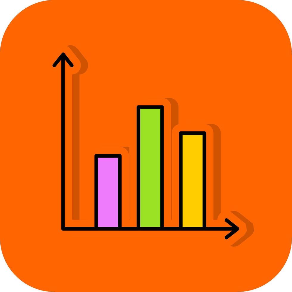 Prediction Filled Orange background Icon vector