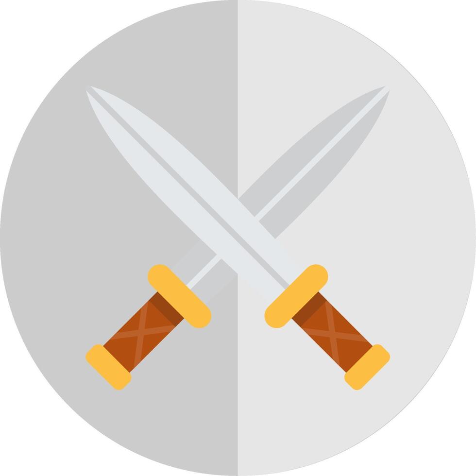 Two Swords Flat Scale Icon vector