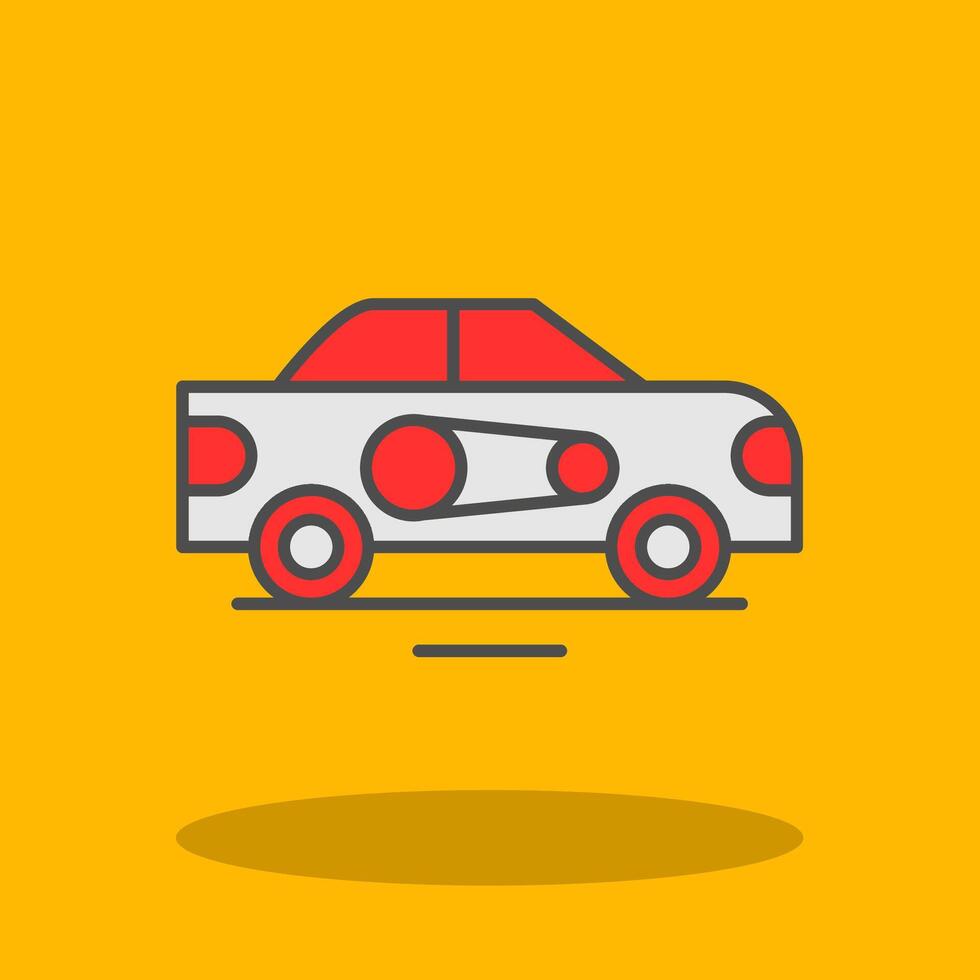 Belt Drive Kit Filled Shadow Icon vector