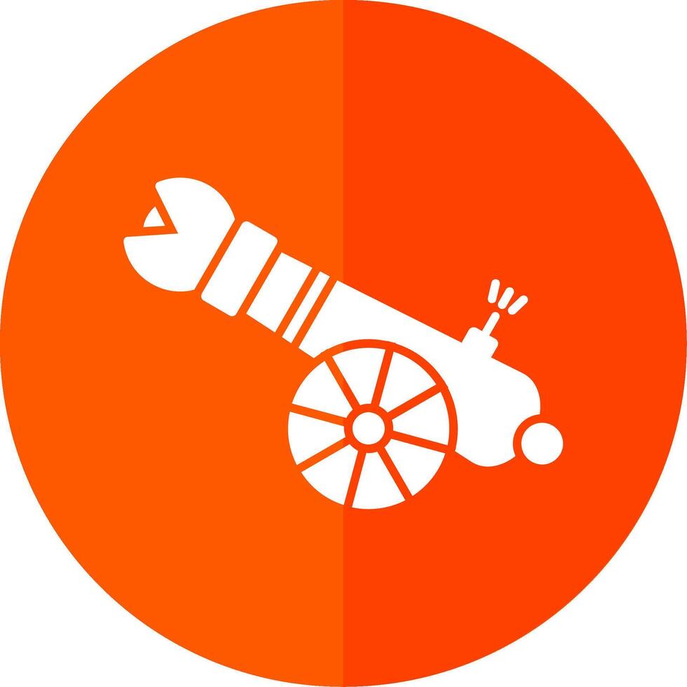 Human Cannonball Glyph Red Circle Icon vector