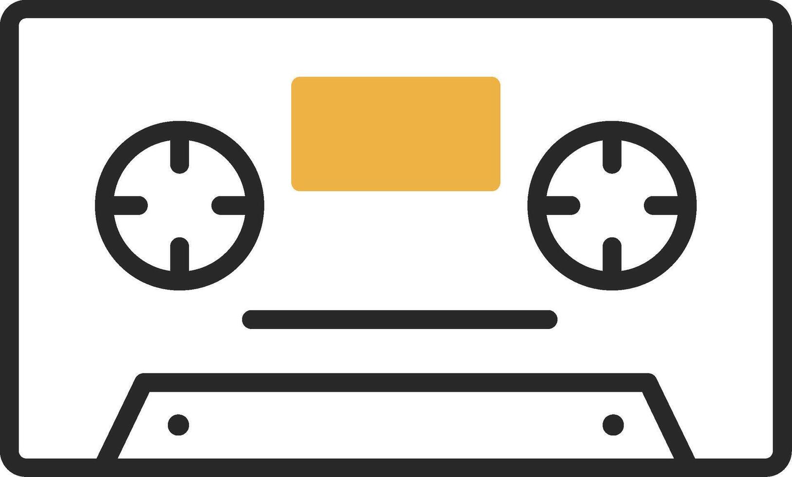 Cassette Skined Filled Icon vector