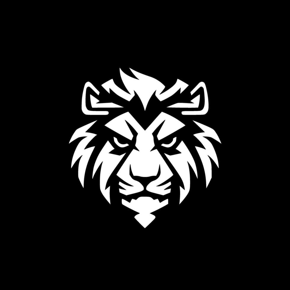 Tiger - Black and White Isolated Icon - illustration vector