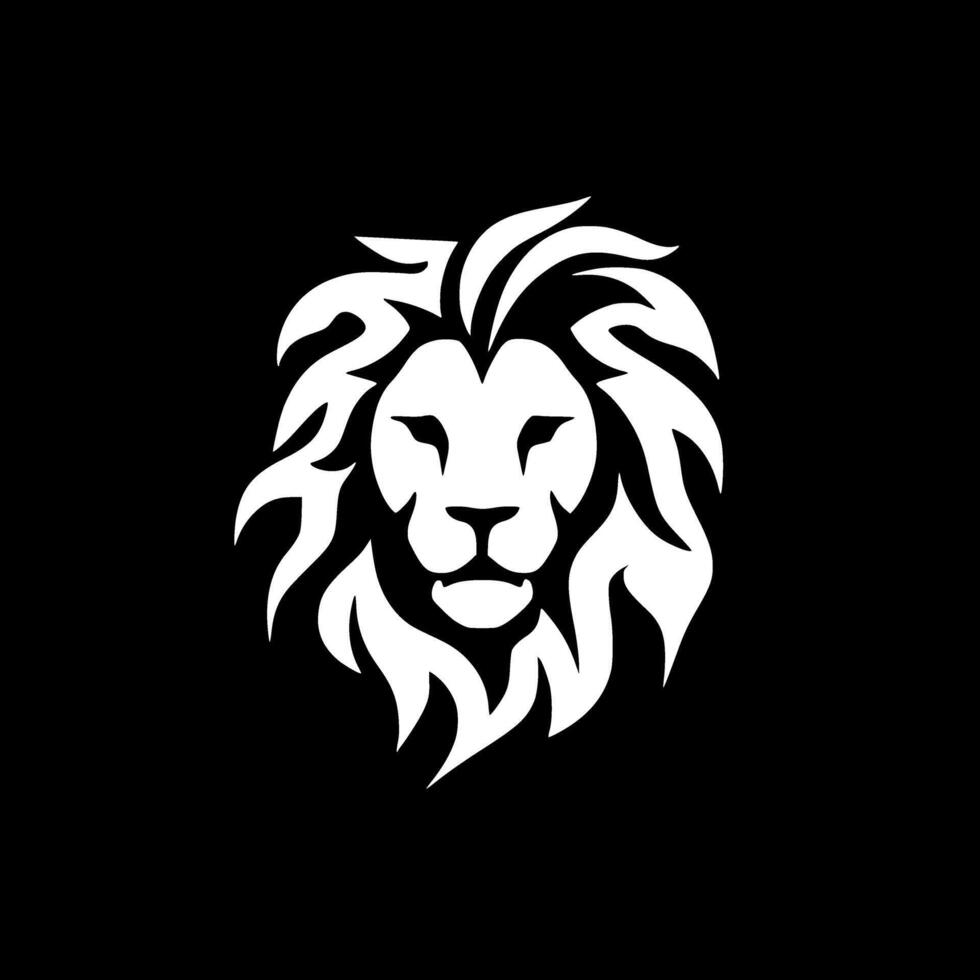 Lion, Minimalist and Simple Silhouette - illustration vector