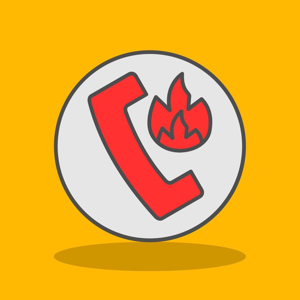 Hotline Filled Shadow Icon vector