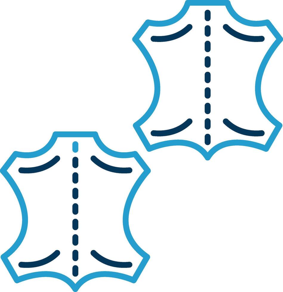 Leather Line Blue Two Color Icon vector