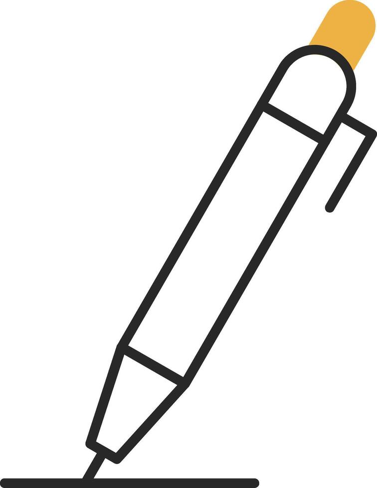 Pen Skined Filled Icon vector