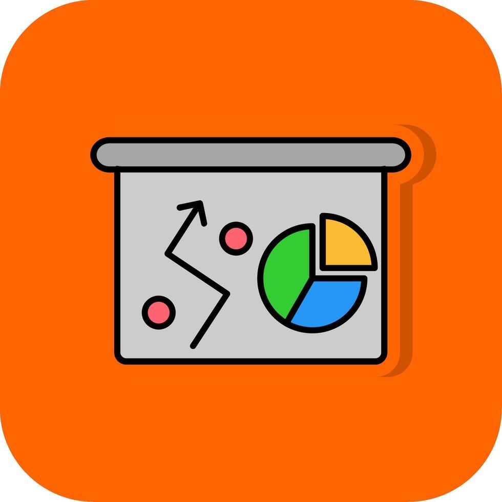 Business Strategy Filled Orange background Icon vector