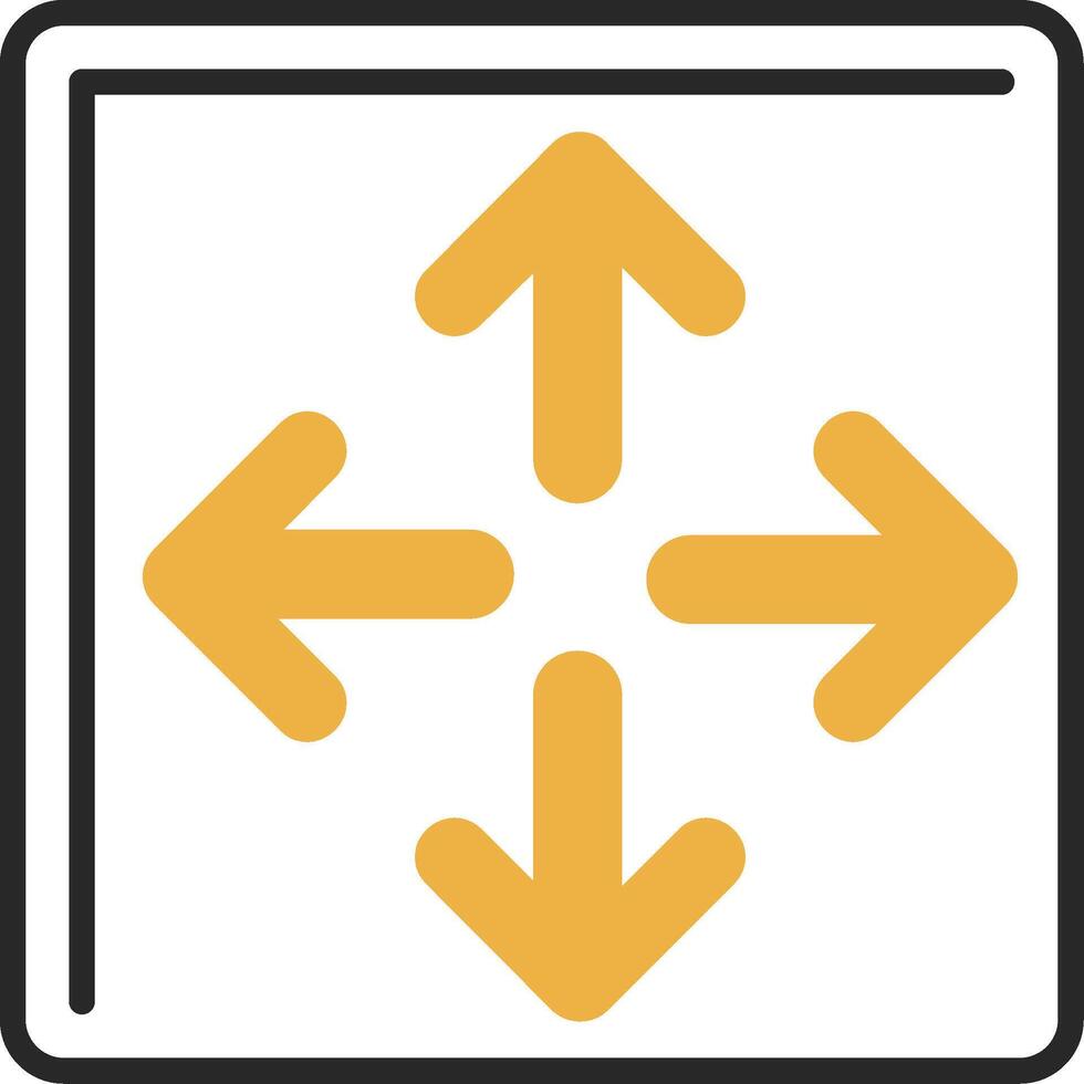 Maximize Skined Filled Icon vector
