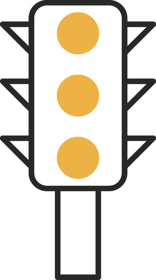 Traffic Control Skined Filled Icon vector