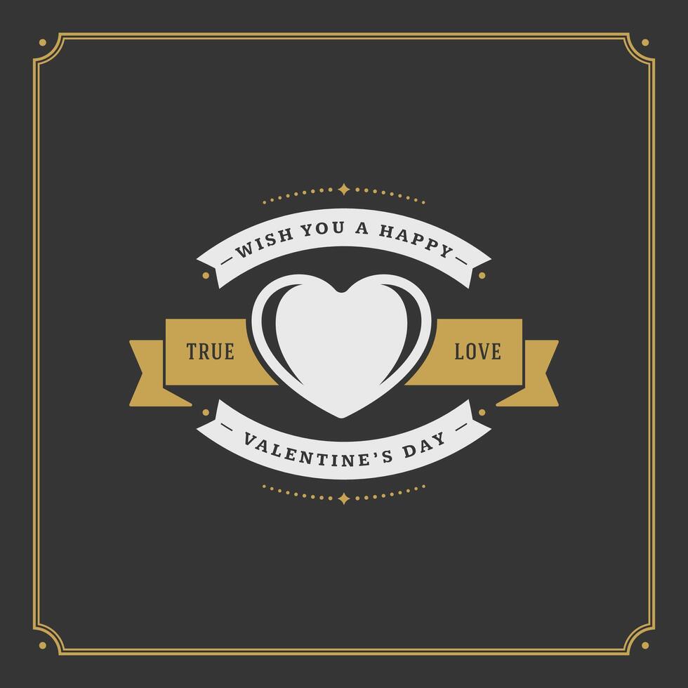 Valentines Day Card With Heart vector