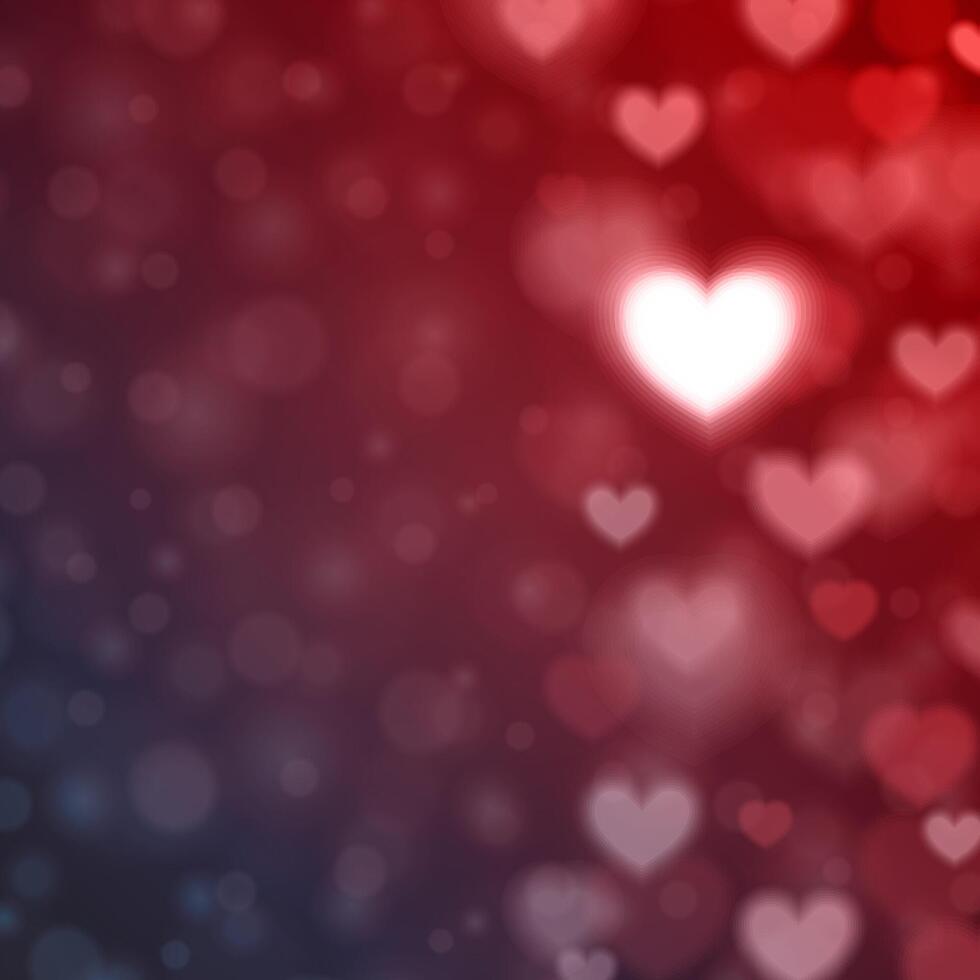 san valentin día corazón bokeh luces vector