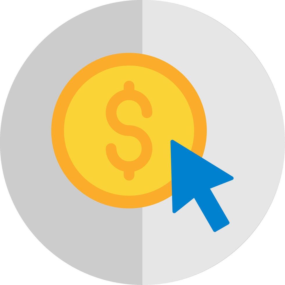 Pay Per Click Flat Scale Icon vector