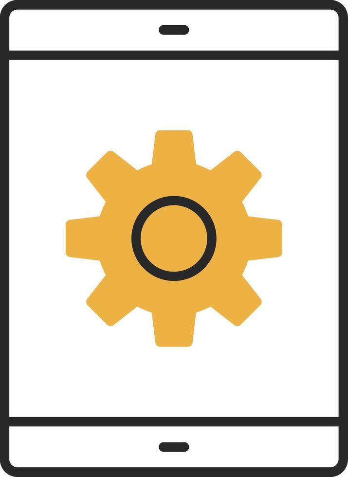Technology Skined Filled Icon vector