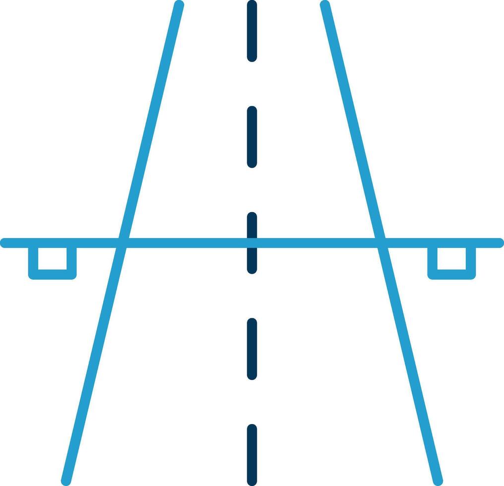 Highway Line Blue Two Color Icon vector
