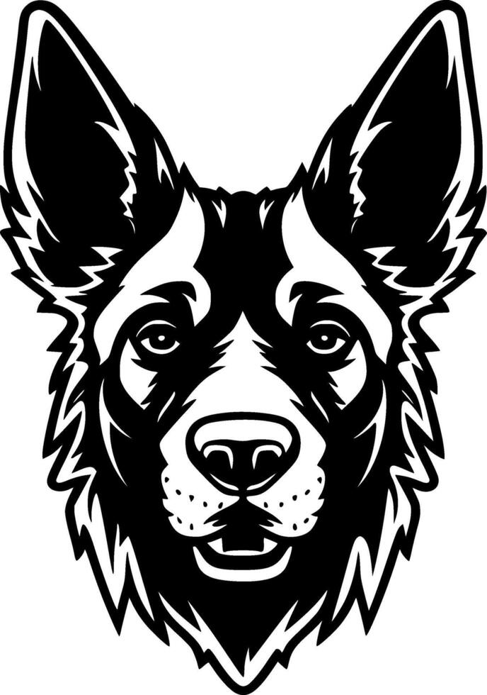 German Shepherd - Minimalist and Flat Logo - illustration vector