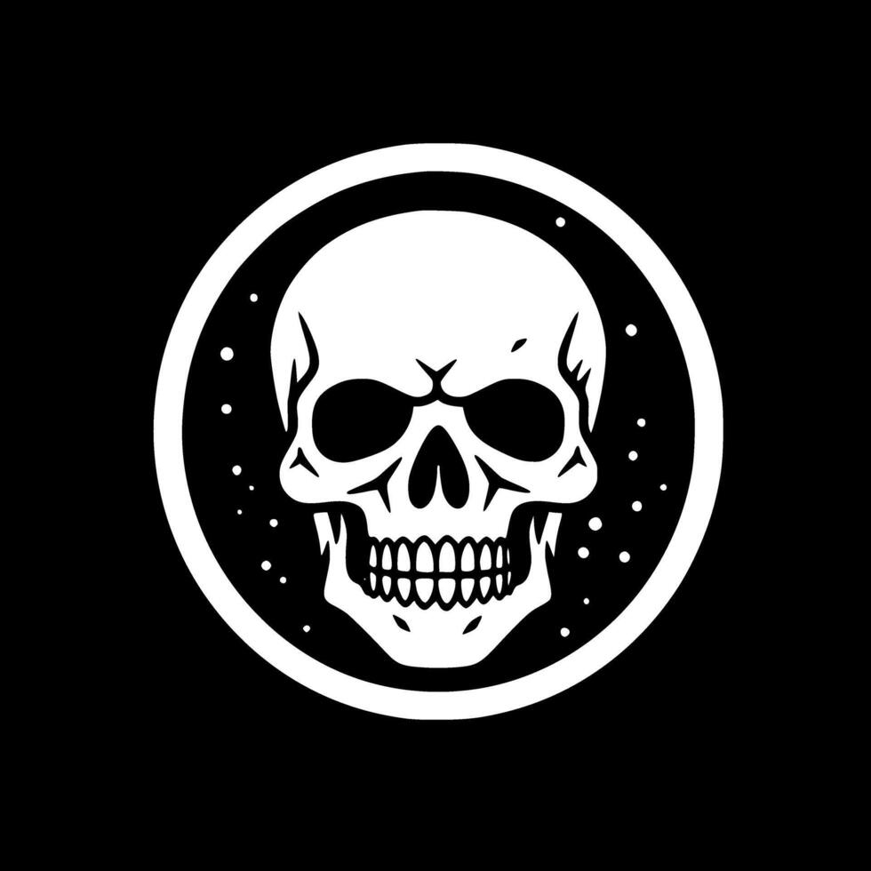 Skull, Minimalist and Simple Silhouette - illustration vector