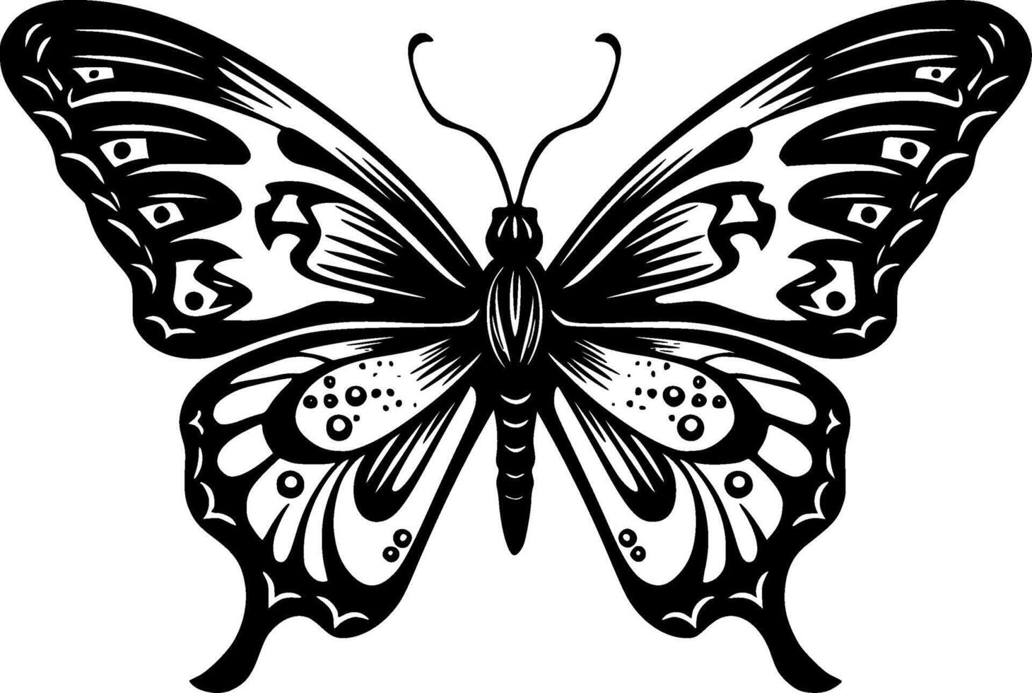 Butterfly, Minimalist and Simple Silhouette - illustration vector