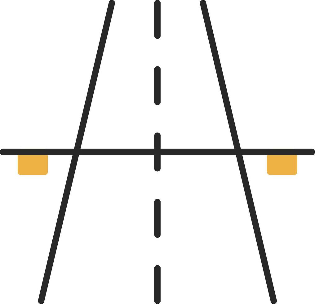 Highway Skined Filled Icon vector