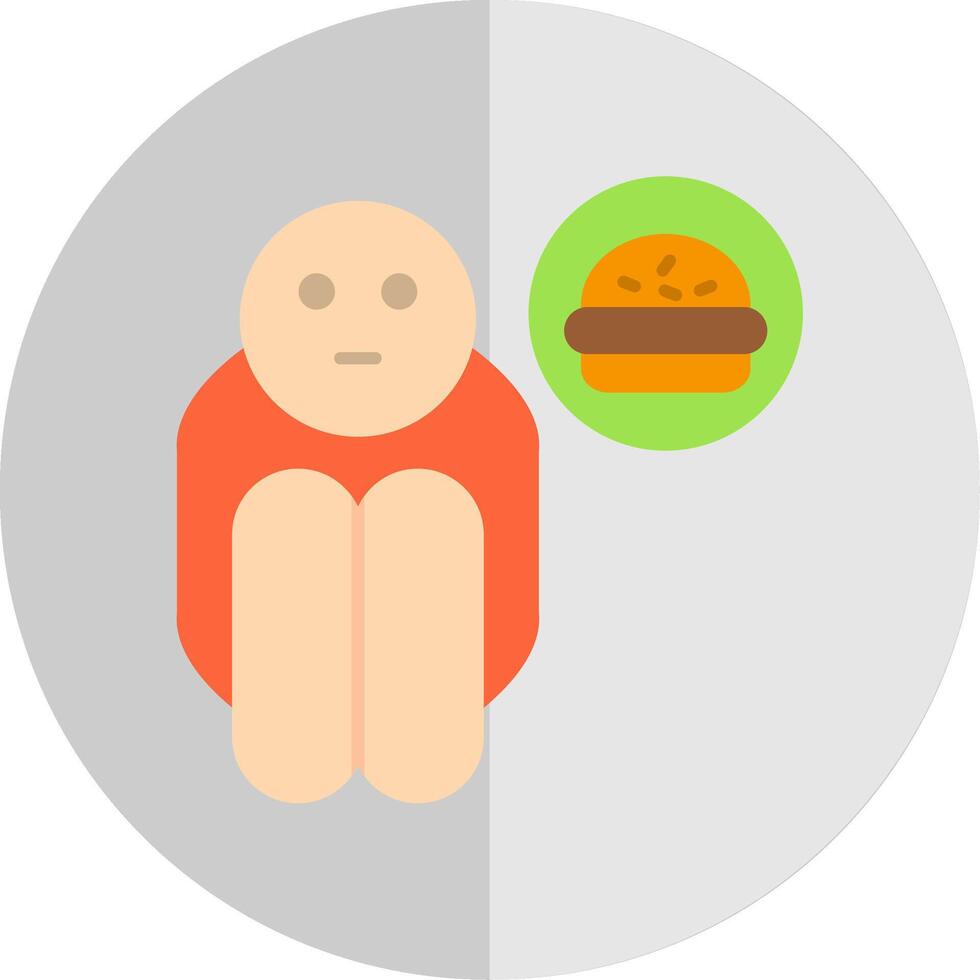 Beggar Flat Scale Icon vector