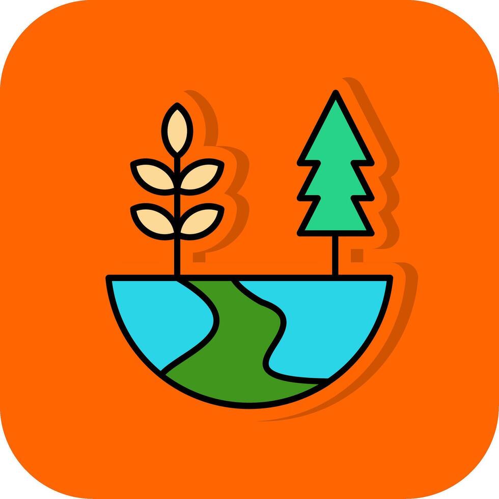 naturaleza lleno naranja antecedentes icono vector